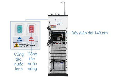 Máy lọc nước RO nóng lạnh Sunhouse SHA76213CK 10 lõi