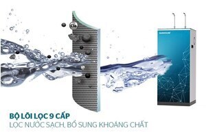 Máy lọc nước R.O nóng lạnh 9 lõi SUNHOUSE SHA76211CK