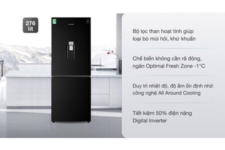 Tủ lạnh Samsung Inverter 276 lít RB27N4170BU/SV ngăn đá dưới