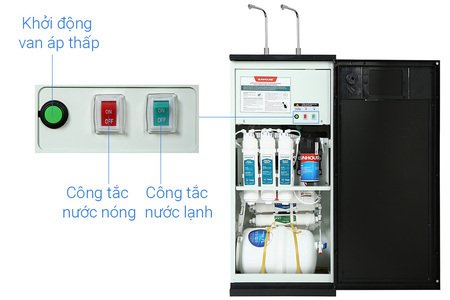 Máy lọc nước RO nóng nguội lạnh Sunhouse SHA76215CK 9 lõi