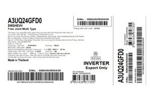 Dàn nóng Multi LG A3UQ24GFD0 (2.5 Hp) Inverter