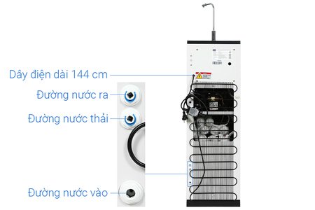 Máy lọc nước RO nóng nguội lạnh Sunhouse SHA76214CK-S 9 lõi