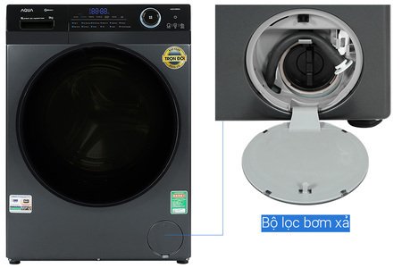 Máy giặt Aqua Inverter 9 kg AQD-D902G BK