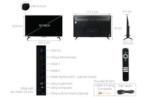 Google Tivi TCL 4K 50 inch 50P737