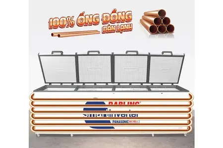 Tủ đông Darling Smart Inverter 2500 Lít DMF-1979ASI ( Dàn lạnh 100% bằng ống Đồng )
