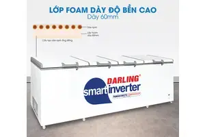 Tủ Đông Darling Inverter DMF-1779ASI 2100 lít 4 Cánh Thông Minh ( Dàn lạnh 100% bằng ống Đồng )