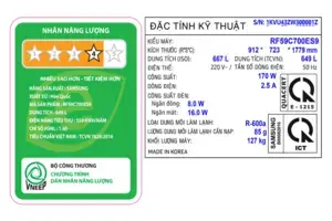 Tủ lạnh Samsung Inverter 649 lít RF59C700ES9/SV