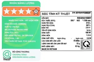 Tủ lạnh Samsung Inverter 307 lít RB30N4190BY/SV