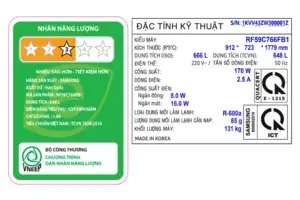 Tủ lạnh Samsung Inverter 648 lít RF59C766FB1/SV