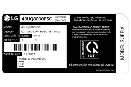 Smart Tivi LG 4K 43 inch 43UQ8000PSC
