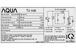 Tủ mát Aqua 320 Lít AQS-AF440N