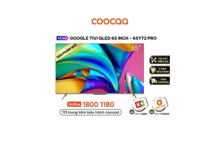 Google Tivi Qled Coocaa 65 inch 65Y72 Pro