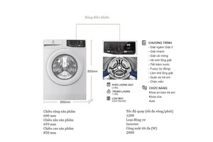 Máy giặt Electrolux Inverter UltimateCare 100 10 kg EWF1025DQWB