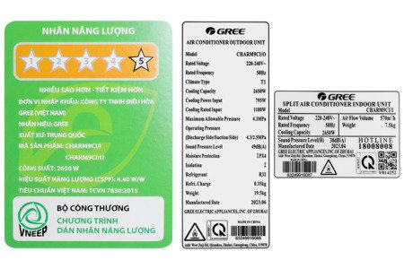 Máy lạnh Gree Inverter 1 HP CHARM9CI