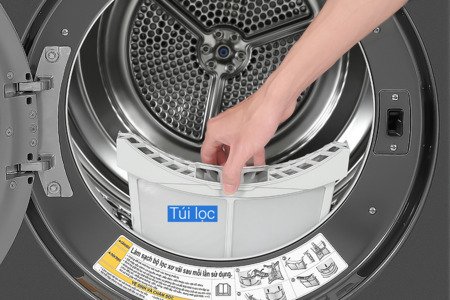 Máy sấy bơm nhiệt LG Inverter 10.5 kg DVHP50B