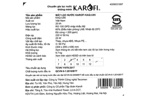 Máy lọc nước không vỏ RO Karofi KAQ-U95 10 lõi