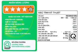 Tủ lạnh Samsung Inverter 310 lít RB30N4010BU/SV