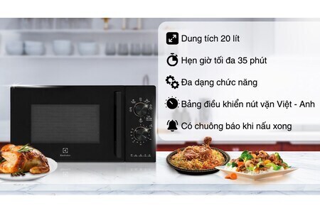 Lò vi sóng có nướng Electrolux EMG20K22B 20 lít