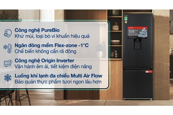 Tủ lạnh Toshiba Inverter 321 lít GR-RB405WEA-PMV(06)-MG