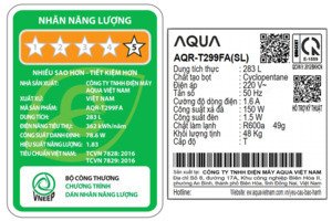 Tủ lạnh Aqua Inverter 283 lít AQR-T299FA(SL)