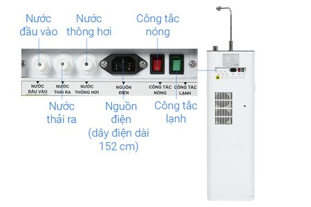 Máy lọc nước RO nóng nguội lạnh Hydrogen Kangaroo KG10A7ES 5 lõi