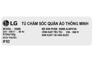 Tủ chăm sóc quần áo thông minh LG Styler Inverter 5 móc S5MB