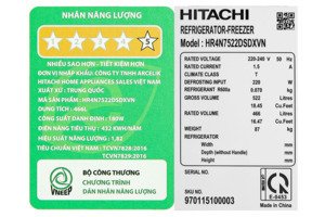 Tủ lạnh Hitachi Inverter 466 lít Multi Door HR4N7522DSDXVN