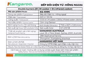 Bếp từ hồng ngoại lắp âm Kangaroo KG499N
