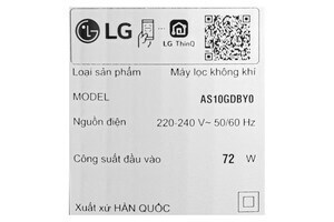 Máy lọc không khí LG PuriCare 360 Alpha Double AS10GDBY0.ABAE 72W