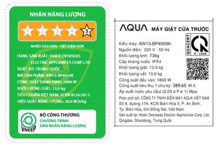Máy giặt Aqua Inverter 13 kg AW13-BP4959K(S8)