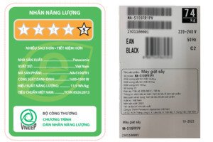 Máy giặt Panasonic Inverter giặt 10 kg - sấy 6 kg NA-S106FR1PV