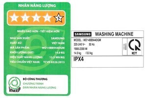 Máy giặt sấy Samsung Bespoke AI Inverter giặt 14 kg - sấy 8 kg WD14BB944DGMSV