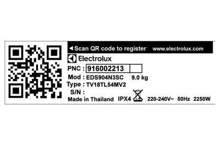 Máy sấy thông hơi Electrolux UltimateCare 9 kg EDS904N3SC