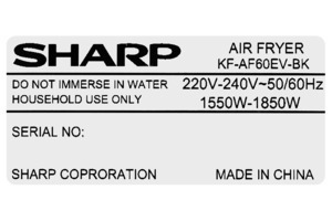 Nồi chiên không dầu Sharp KF-AF60EV-BK 6 lít