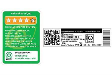 Máy giặt sấy Electrolux UltimateCare 500 Inverter giặt 10 kg - sấy 7 kg EWW1023P5SC