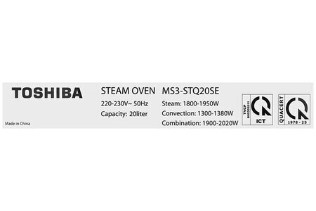 Lò nướng có hấp Toshiba MS3-STQ20SE(BK) 20 lít