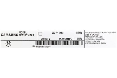 Lò vi sóng Samsung MS23K3513AS/SV-N 23 lít