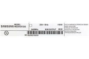 Lò vi sóng Samsung MS23K3513AS/SV-N 23 lít