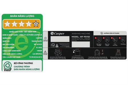 Máy giặt Casper Inverter 9.5 kg WF-95VG5