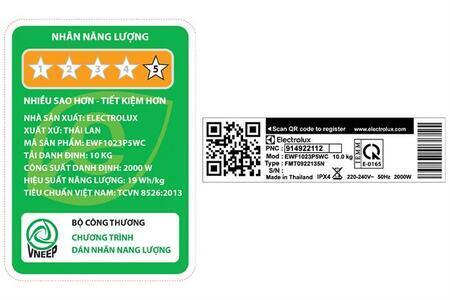 Máy giặt Electrolux UltimateCare 500 Inverter 10 kg EWF1023P5WC