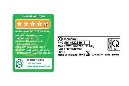 Máy giặt Electrolux UltimateCare 700 Inverter 11 kg EWF1143R7SC