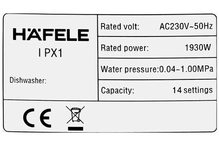 Máy rửa bát độc lập Hafele HDW-F60EB (538.21.310)