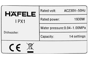 Máy rửa bát độc lập Hafele HDW-F60EB (538.21.310)