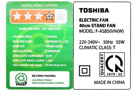 Quạt đứng Toshiba F-ASB50VN(W) 55W