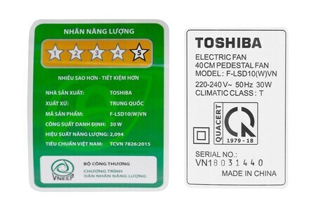 Quạt đứng Toshiba 9 cánh DC inverter F-LSD10(W)VN 30W