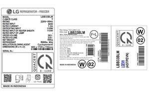 Tủ lạnh LG Inverter 335 lít LBB33BLM