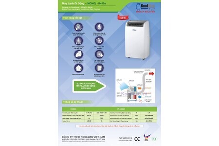 Máy lạnh di động Koolman KP-128BM 1.5HP