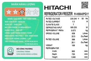 Tủ lạnh Hitachi Inverter 569 lít Multi Door R-WB640PGV1 GMG