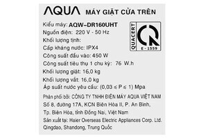 Máy giặt Aqua Inverter 16 kg AQW-DR160UHT PS