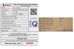 Máy lọc nước RO nóng nguội lạnh Sanaky Inverter VH102HP3 11 lõi